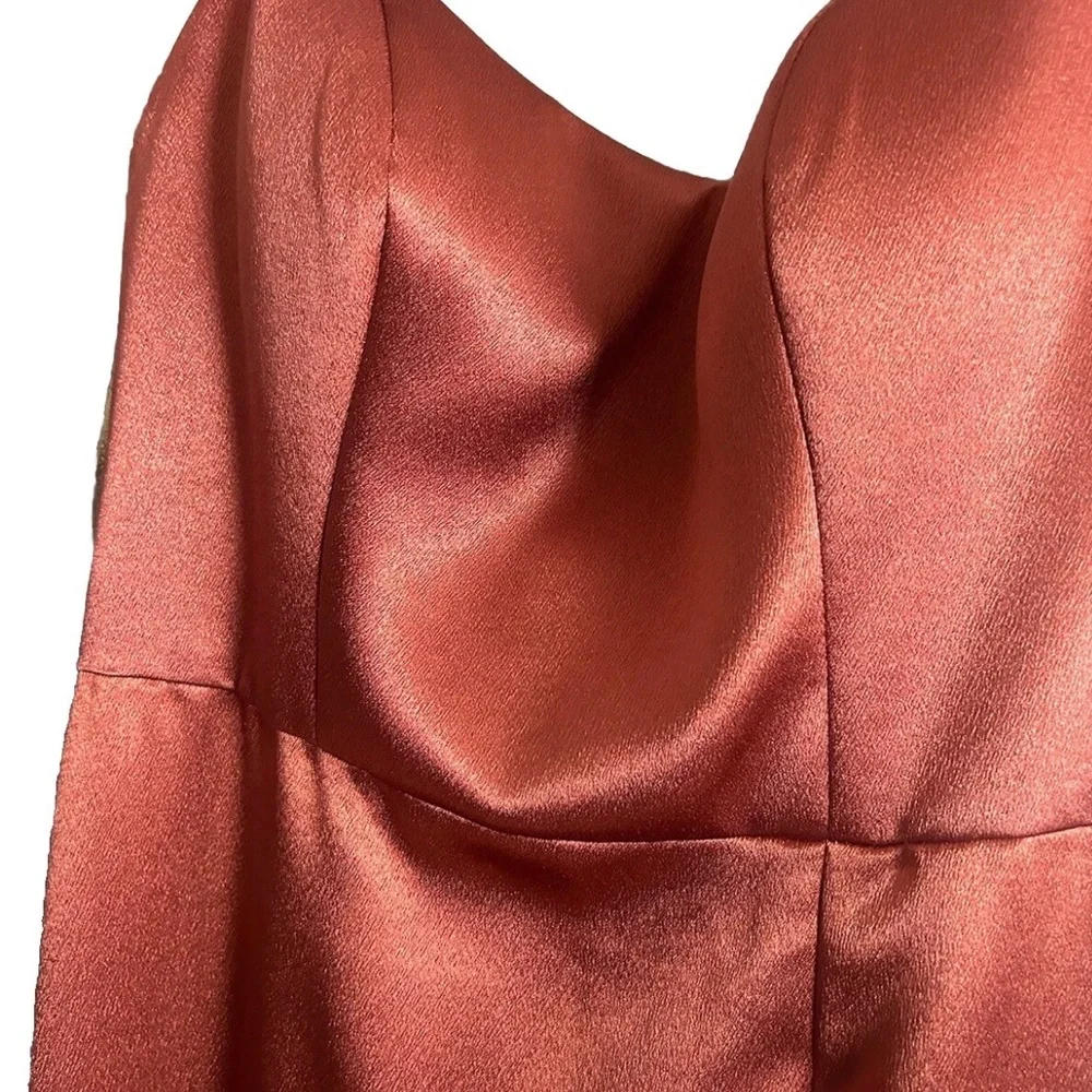 Jenny Yoo Rust Satin Gown - Picture 7 of 15